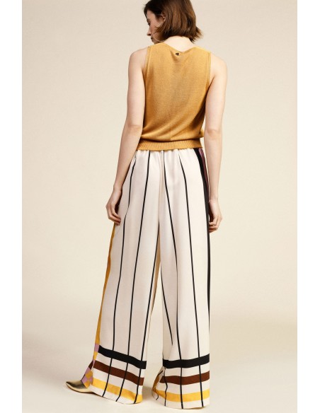 Pantaloni Palazzo Con Motivi A Righe Dixie - Vestiti Firmati Life S...