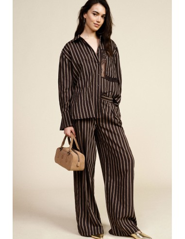 Pantaloni Palazzo A Righe Con Cintura Annodata Dixie - Vestiti Firm...