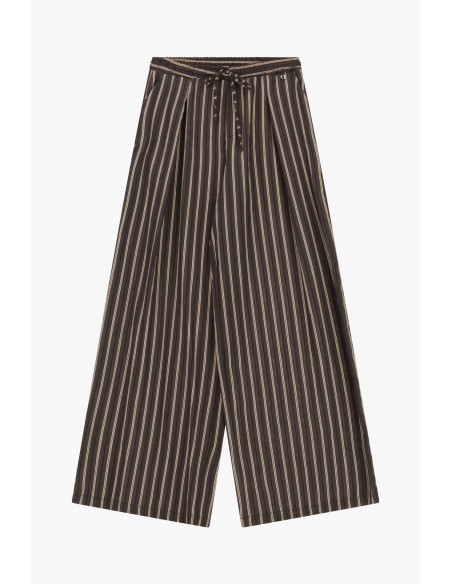 Pantaloni Palazzo A Righe Con Cintura Annodata Dixie - Vestiti Firm...