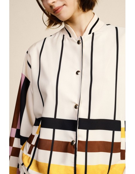 Giacca Bomber Con Motivo A Righe Dixie - Vestiti Firmati Life Smiles