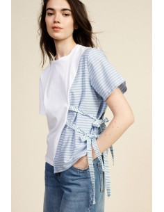 T-Shirt Manica Corta Asimmetrica Con Fiocchi Dixie - Vestiti Firmat...