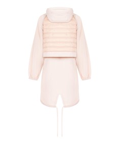 Casaco parka longo em nylon com capuz e detalhes acolchoados Rinascimento 2