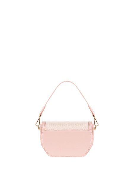 Mala de ombro em lona com acabamentos em pele sintética e alça de ombro ajustável e removível Rinascimento