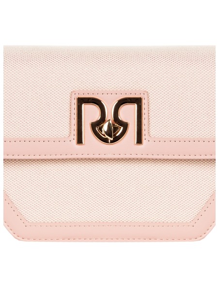 Mala de Ombro em Tela com Acabamentos em Pele Sintética e Alça Regulável e Removível Rinascimento