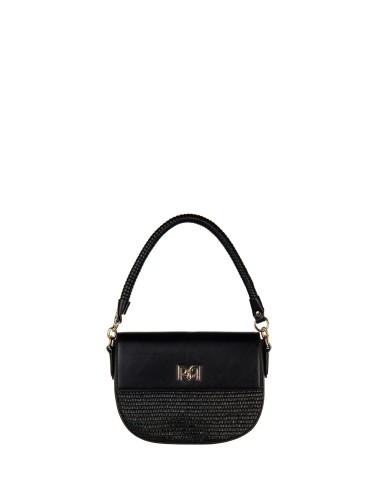 Mala de Ombro em Pele Sintética com Trançado Efeito Palha e Alça Regulável Removível Rinascimento