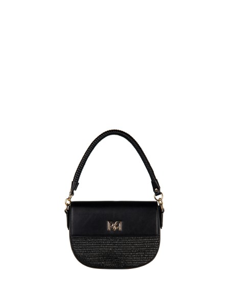 Mala de Ombro em Pele Sintética com Trançado Efeito Palha e Alça Regulável Removível Rinascimento