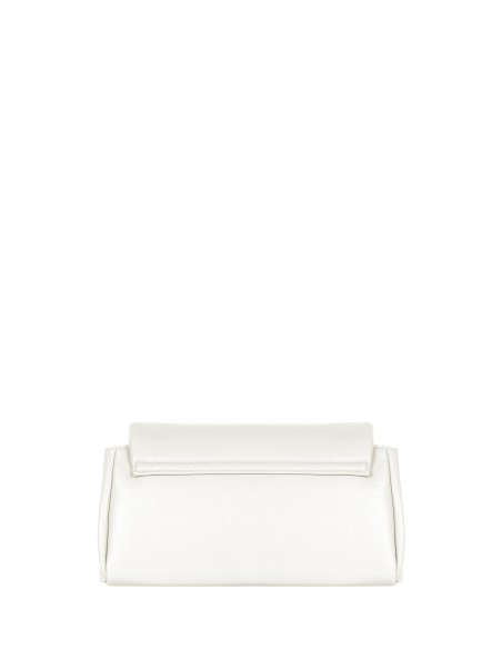 Bolsa de ombro em pele sintética com pega em corrente, logótipo e alça ajustável e removível Rinascimento