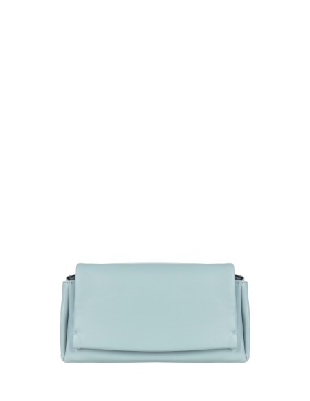 Mala de Ombro em Pele Sintética com Alça em Corrente, Logótipo e Alça Ajustável Removível Rinascimento