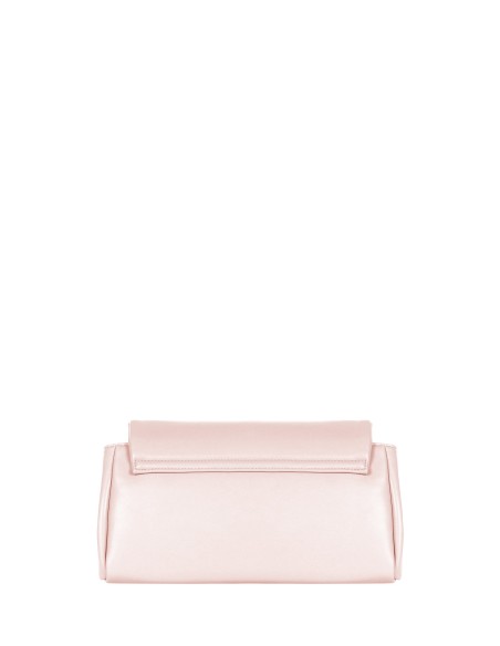 Bolsa de ombro em pele sintética com alça de corrente, logótipo e alça ajustável e removível Rinascimento