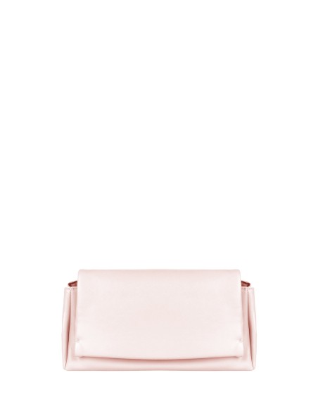 Mala de ombro em pele sintética com pega em corrente, logótipo e alça de ombro ajustável e removível Rinascimento