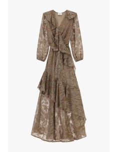 Vestido Longo Com Folhos E Estampado Floral Dixie 2