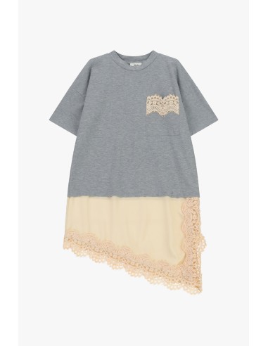 Vestido Curto Com Inserções Assimétricas E Bolso Dixie