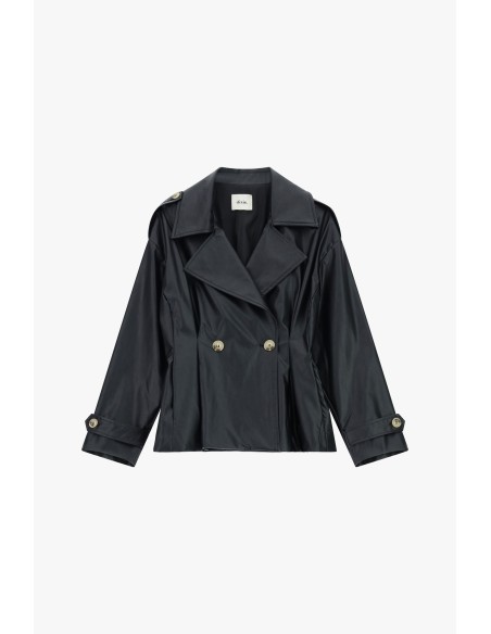 Blazer curto de duplo peito com ombros estruturados Dixie