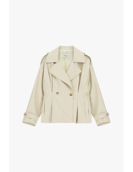 Blazer Curto Cruzado com Ombros Estruturados Dixie