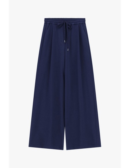 Calças Palazzo Cropped Com Cintura Elástica Dixie