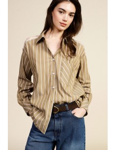 Camicia A Righe Con Taschino E Spalle In Pizzo Dixie - Vestiti Firm...