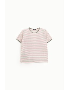T-shirt às riscas com barra arredondada Dixie 2