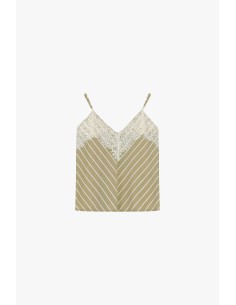 Top com Alças Finas e Detalhes em Renda Dixie 2
