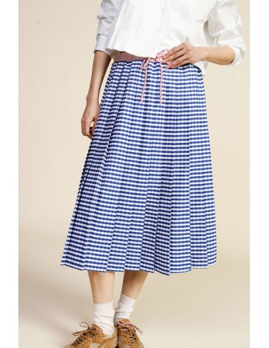 Saia Midi De Cintura Alta Com Pregas E Cordão Ajustável Dixie