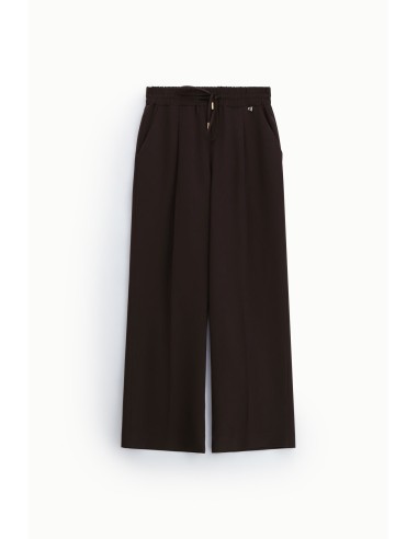 Calças Palazzo Cintura Elástica com Pinças Dixie