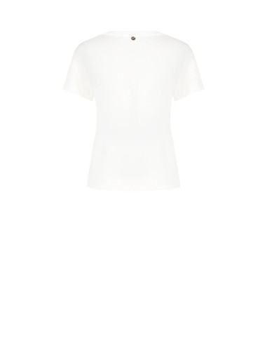T-shirt corte regular em algodão com estampa de gato e strass Rinascimento