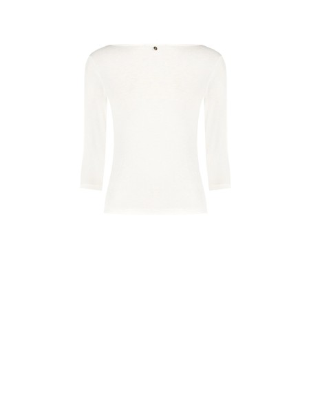 T-shirt justa em viscose ultraleve com mangas 3/4 Rinascimento