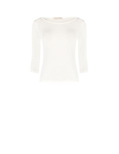 T-shirt justa em viscose ultraleve com mangas 3/4 Rinascimento