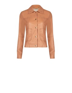 Casaco em pele sintética com bolsos frontais e botões com logótipo RR Rinascimento