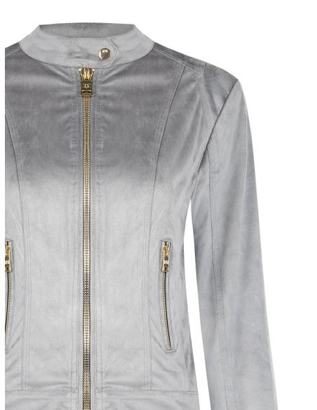 Colete sem mangas em pele sintética tipo camurça Rinascimento