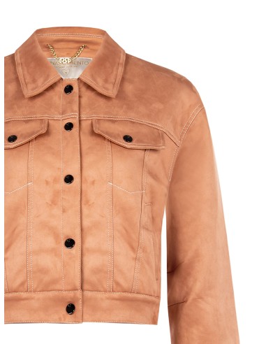 Blusão Em Pele Sintética Com Efeito Camurça Rinascimento