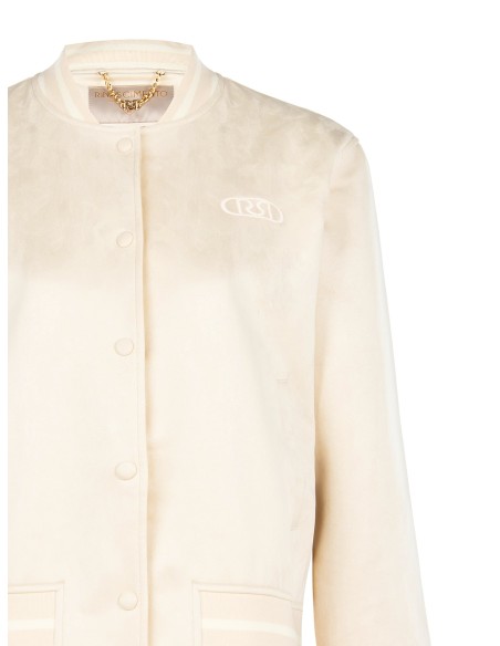 Casaco bomber em camurça sintética Rinascimento