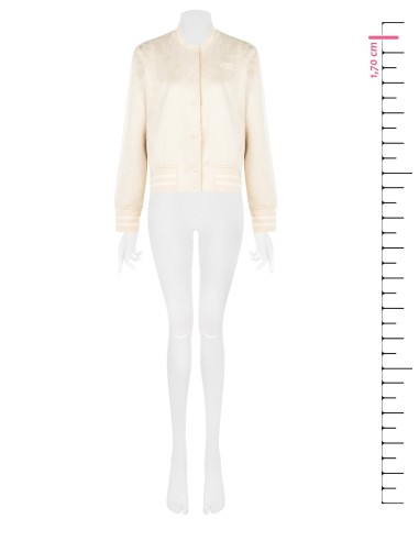 Casaco bomber em pele sintética tipo camurça Rinascimento