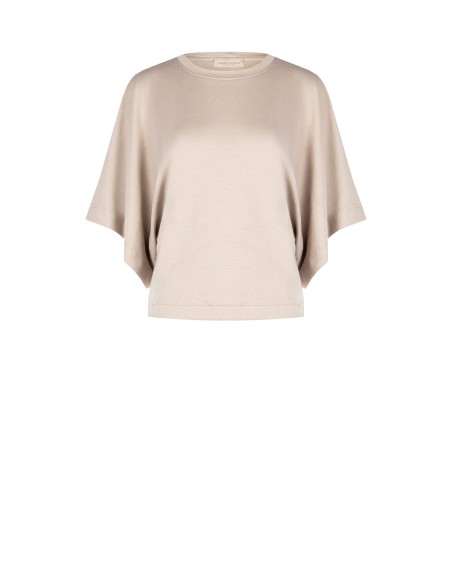 Sweat oversize curta em mistura de viscose Rinascimento