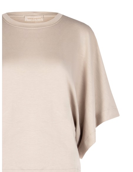 Sweatshirt Oversize Curta em Mistura de Viscose Rinascimento