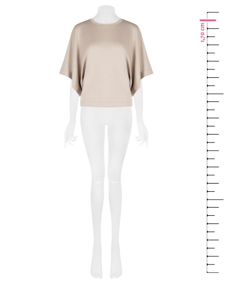 Sweatshirt oversize curta em mistura de viscose Rinascimento