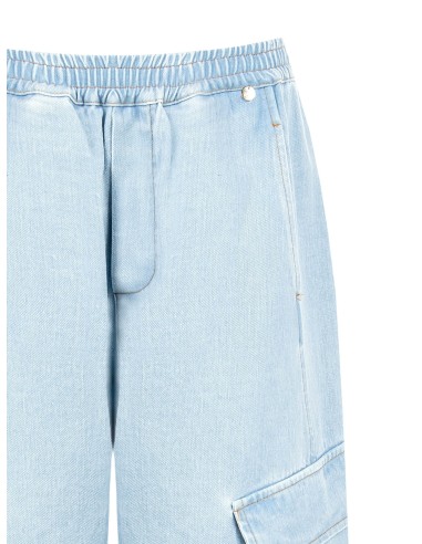 Jeans Balloon Cargo com Lavagem Clara Rinascimento
