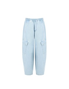 Jeans Balloon Cargo De Lavagem Clara Rinascimento