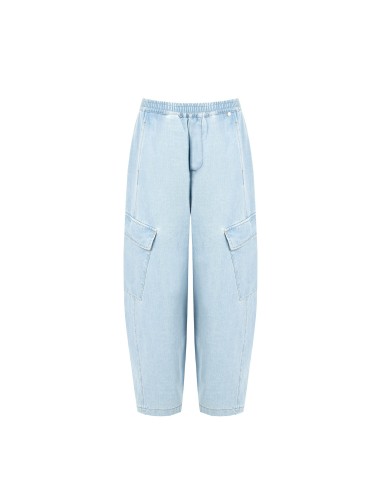 Jeans Balloon Cargo De Lavagem Clara Rinascimento