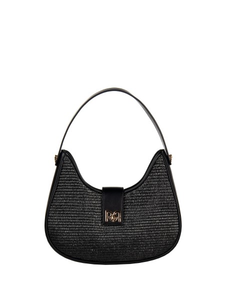 Bolsa A Ombro Grande Em Pele Sintética Com Trançado Efeito Palha E Alça Regulável Removível Rinascimento