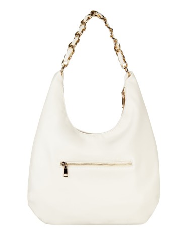 Bolsa de ombro meia-lua em pele sintética com alça ajustável e removível Rinascimento