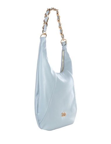 Mala de ombro meia‑lua em pele sintética com alça ajustável e removível Rinascimento