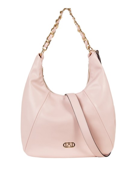 Mala de ombro em formato de lua em pele sintética com tiracolo regulável e removível Rinascimento