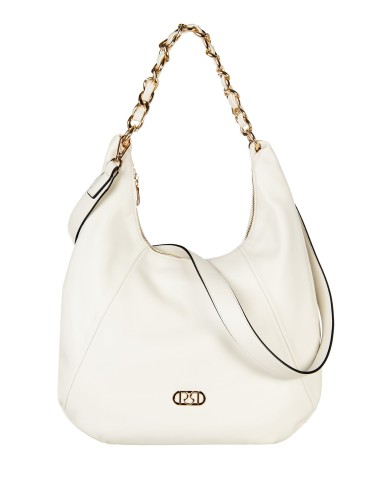 Bolsa de ombro em formato de lua em pele sintética com alça ajustável e removível Rinascimento