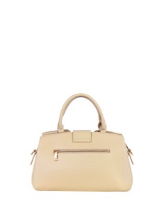 Mala de mão em tela com contornos em pele sintética e alça ajustável e removível Rinascimento 2