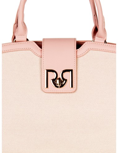 Mala de mão em lona com acabamentos em pele sintética e alça ajustável removível Rinascimento