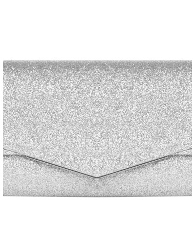 Pochete rígida com glitter e alça de corrente interna Rinascimento