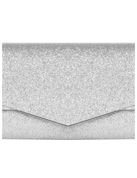 Pochete rígida com glitter e alça de corrente interna Rinascimento
