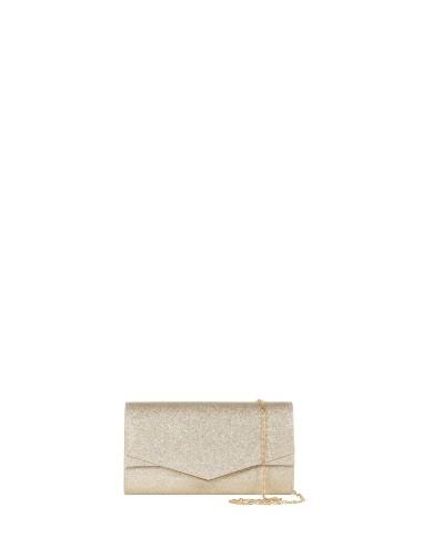 Clutch Rígida com Glitter e Alça Interna de Corrente Rinascimento