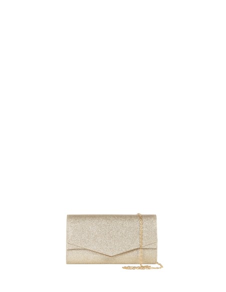 Clutch Rígida com Glitter e Alça Interna de Corrente Rinascimento