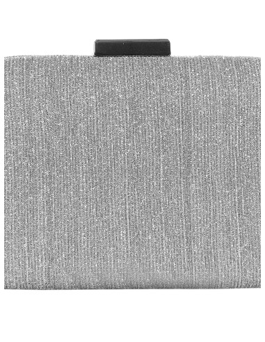 Mini clutch rígida lamé com efeito glitter e alça de corrente interior Rinascimento